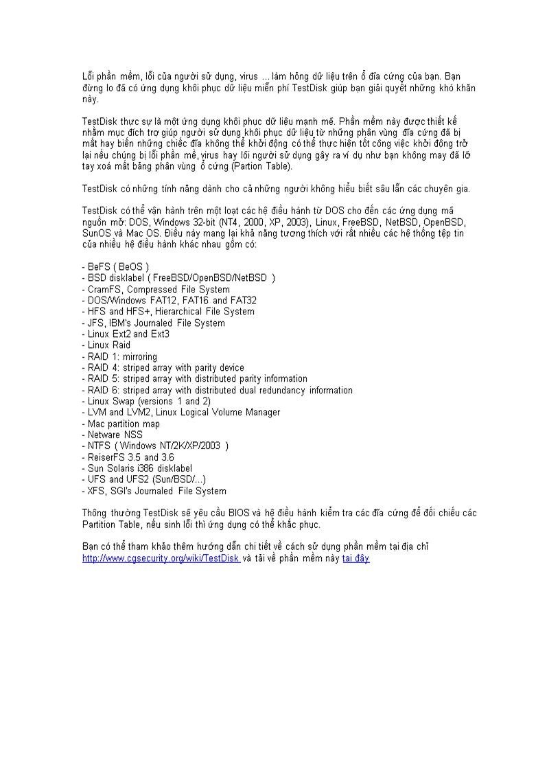 image for page Thủ thuật khôi phục dữ liệu đã mất với TestDisk