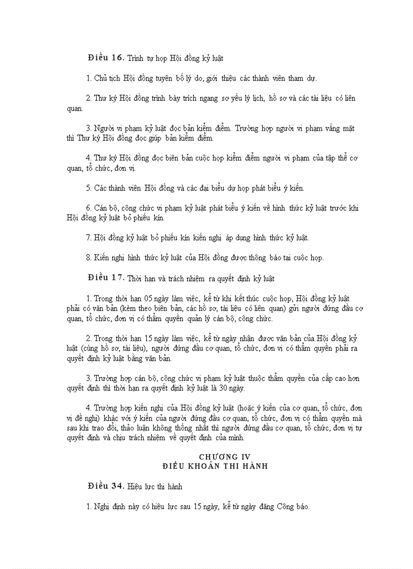 image for page Nêu trình tự thủ tục xử lý kỷ luật đối với cán bộ công chức