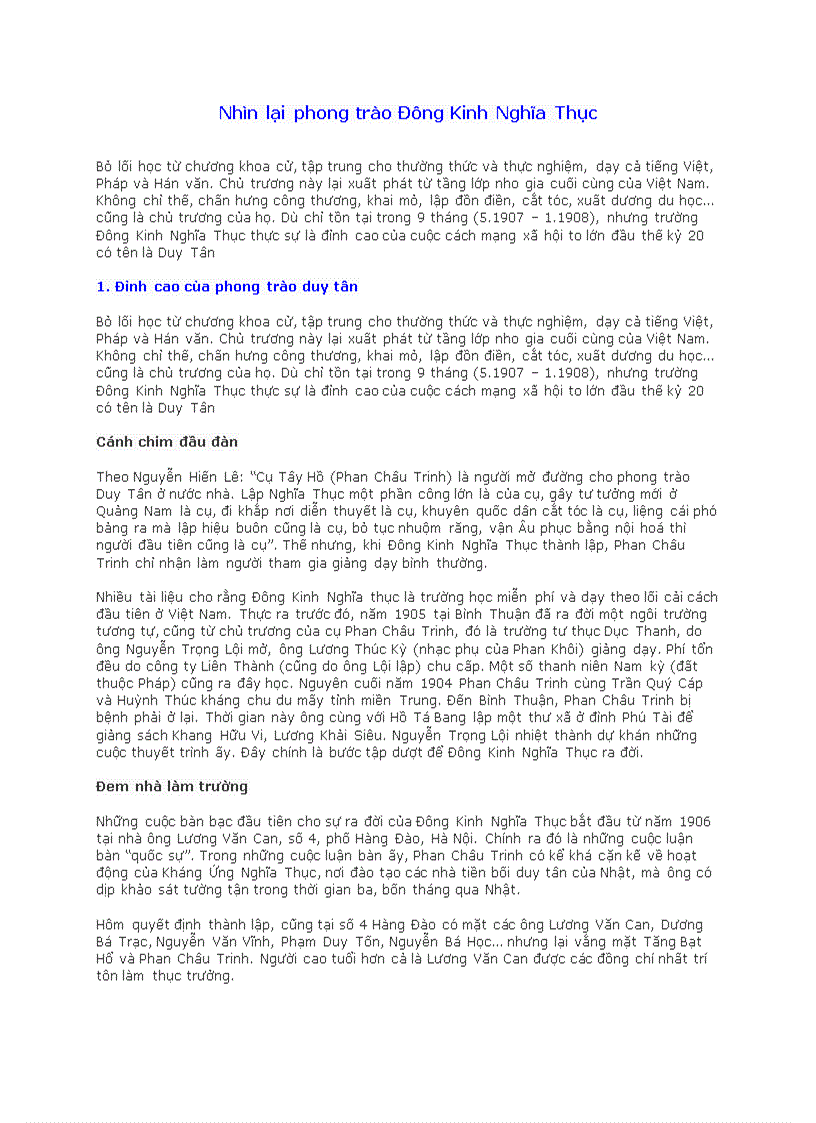 image for page Nhìn lại phong trào Đông Kinh Nghĩa Thục