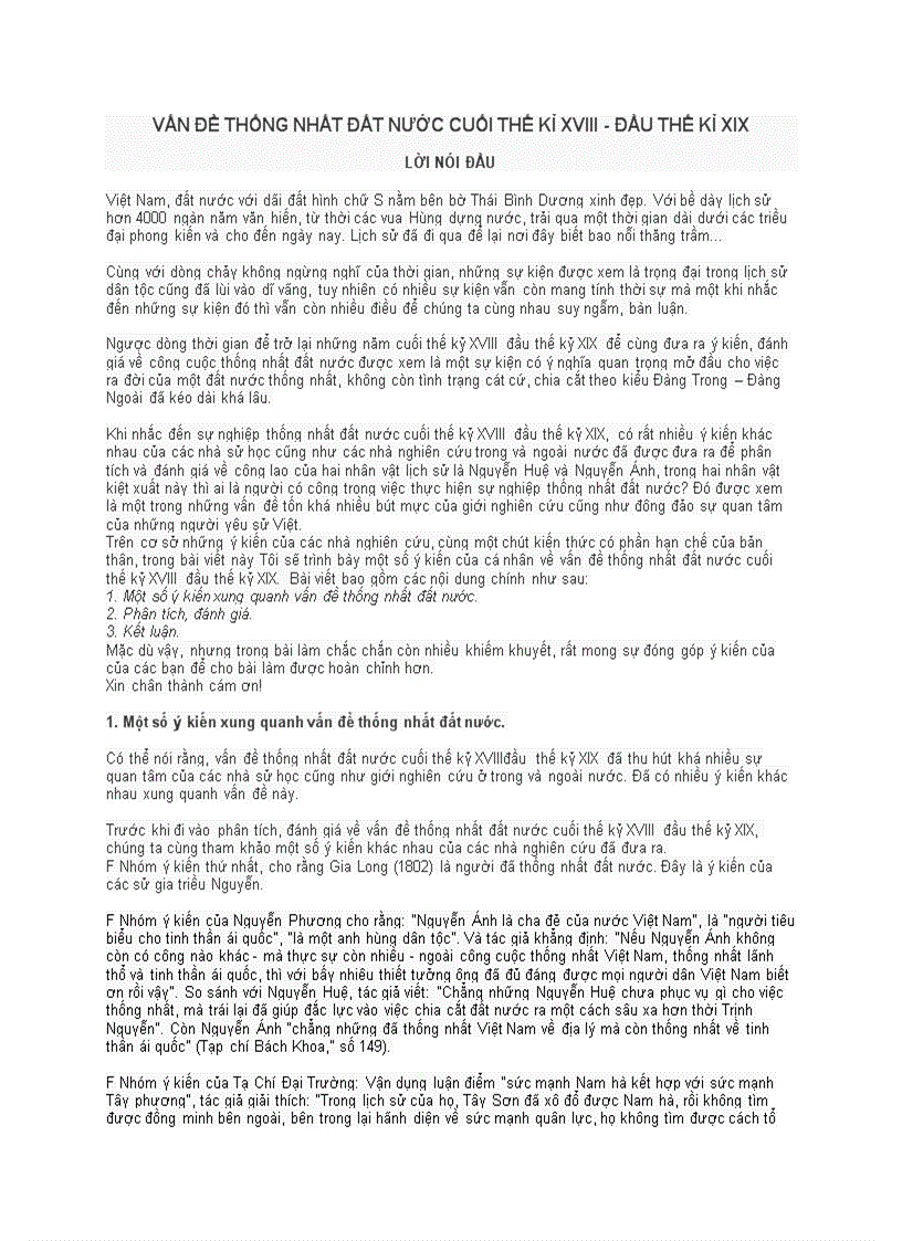 image for page Vấn đề thống nhất đất nước cuối thế kỉ xviii đầu thế kỉ xix