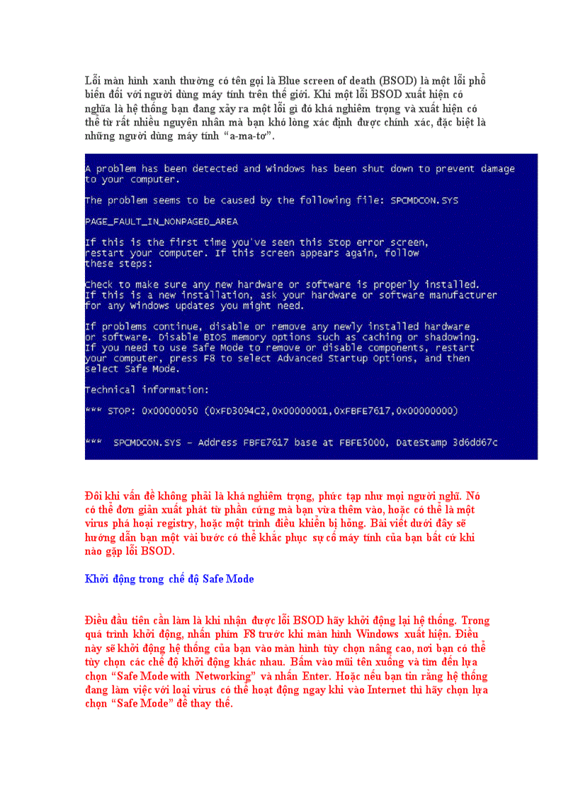 image for page Những cách chữa lỗi màn hình xanh