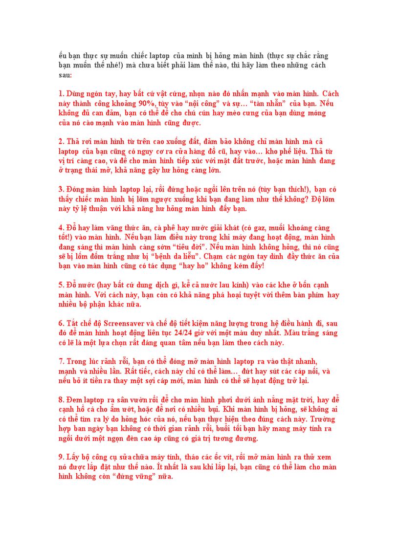 image for page 9 cách nhanh nhất để làm hỏng màn hình laptop