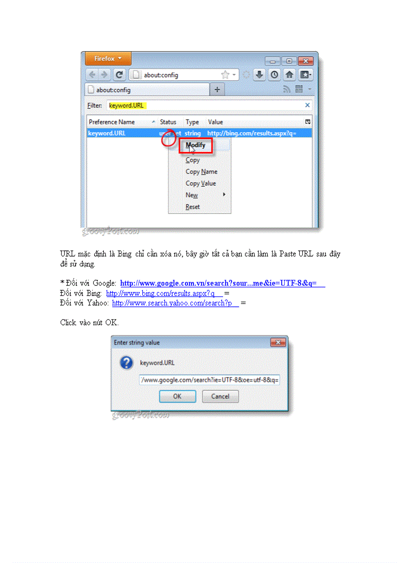 image for page Cách thay đổi tìm kiếm mặc định của Firefox 4