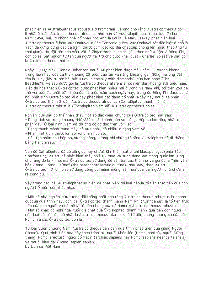 image for page CỔ NHÂN HỌC Human paleontology NGUỒN GỐC VÀ SỰ TIẾN HÓA CỦA LOÀI NGƯỜI VỀ SINH HỌC VÀ VĂN HÓA
