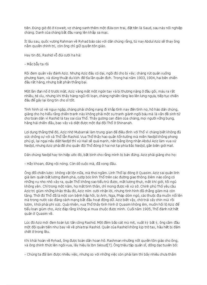 image for page IBN SÉOUD 1881 1953 Một vị anh hùng nhờ chiến đấu trong nửa thế kỷ mà tạo nên được một quốc gia ở giữa sa mạc