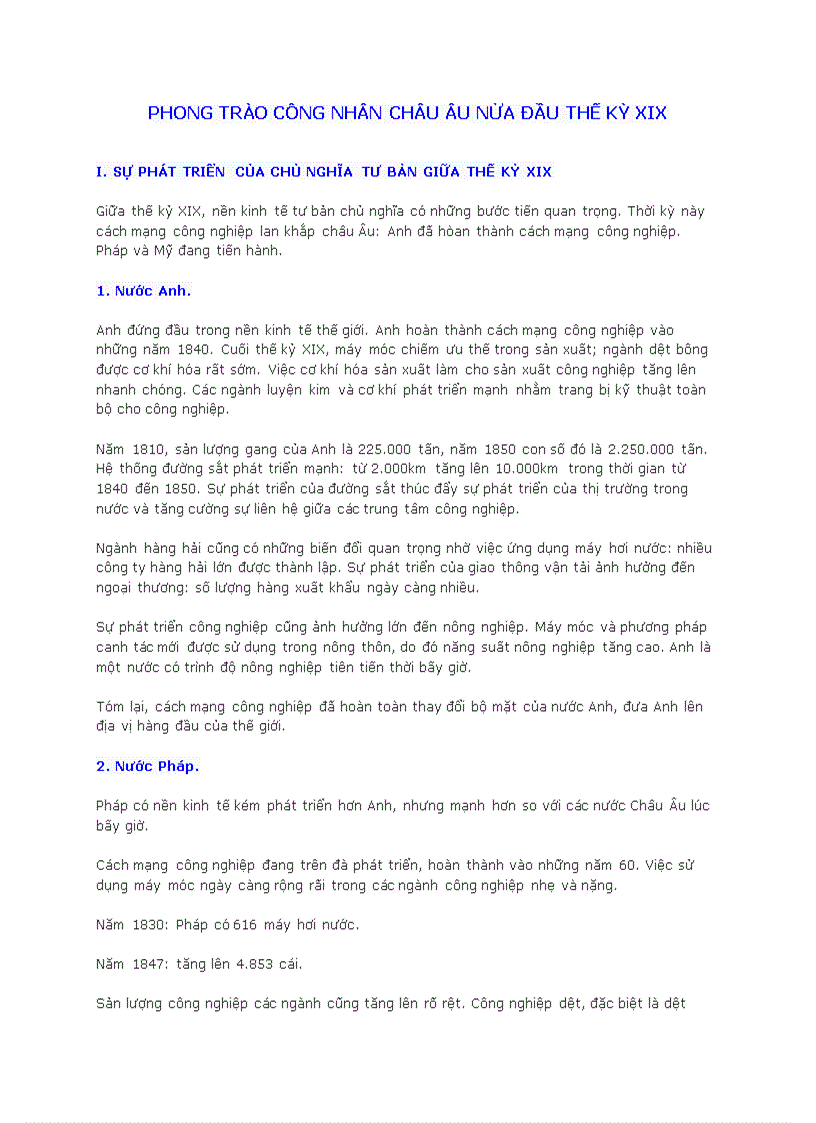 image for page Phong trào công nhân châu âu nửa đầu thế kỳ xix