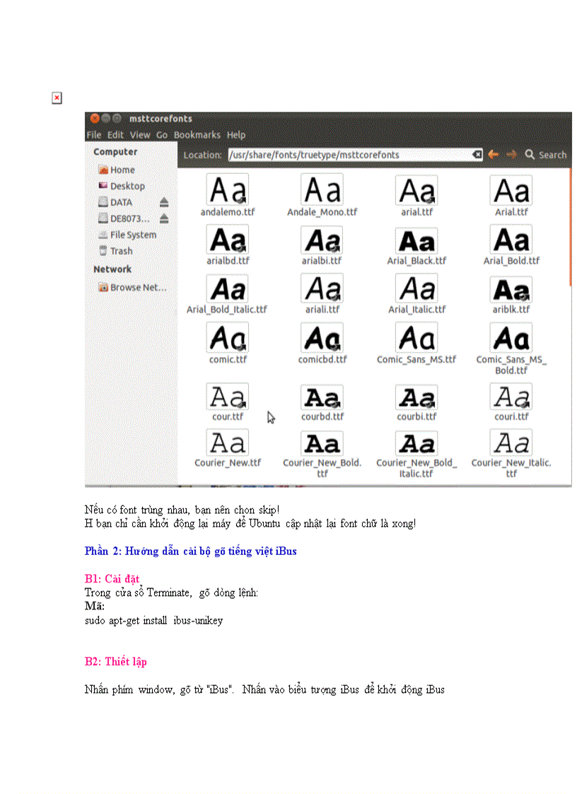 image for page Hướng dẫn cài font chữ bộ gõ tiếng việt iBus Chỉnh DNS để vào Facebook trong ubuntu 11 10