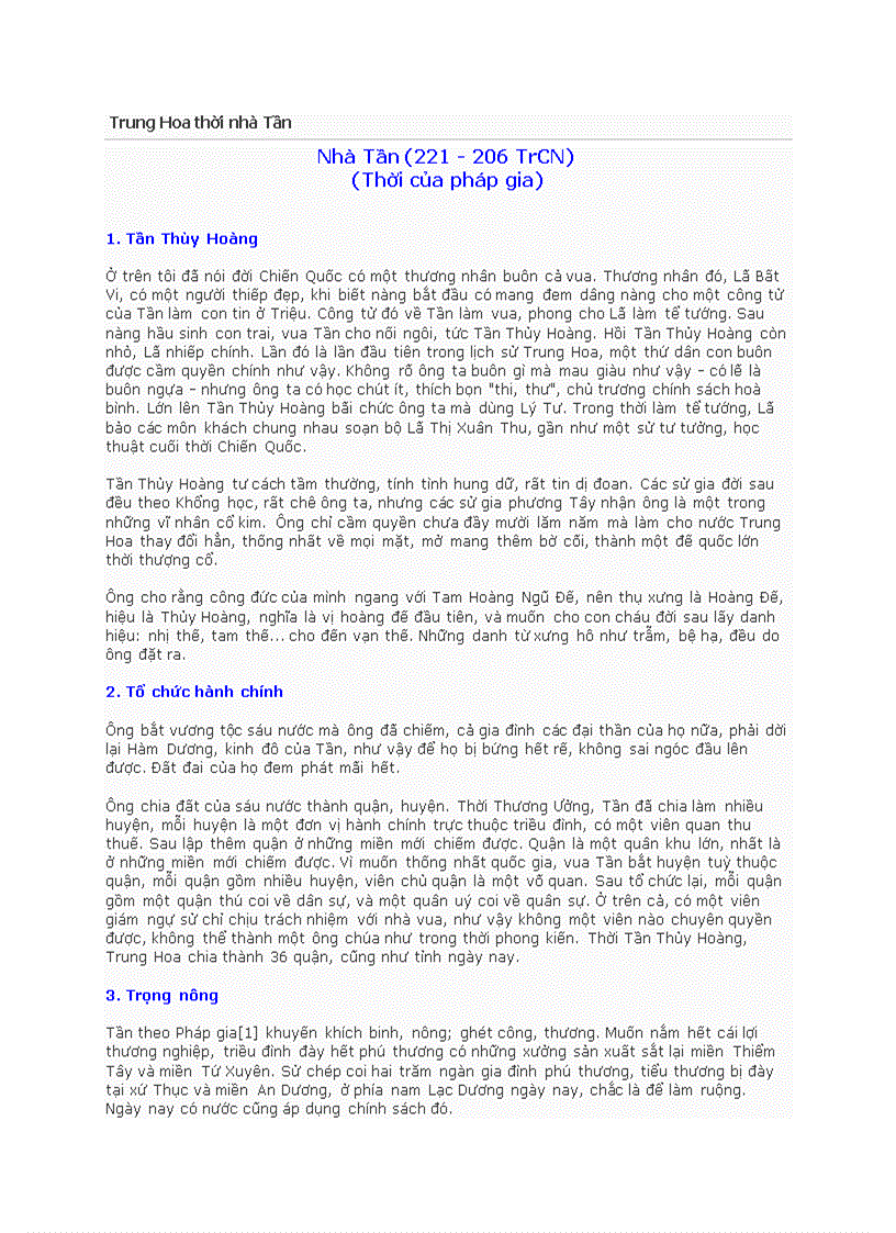 image for page Trung Hoa thời nhà Tần