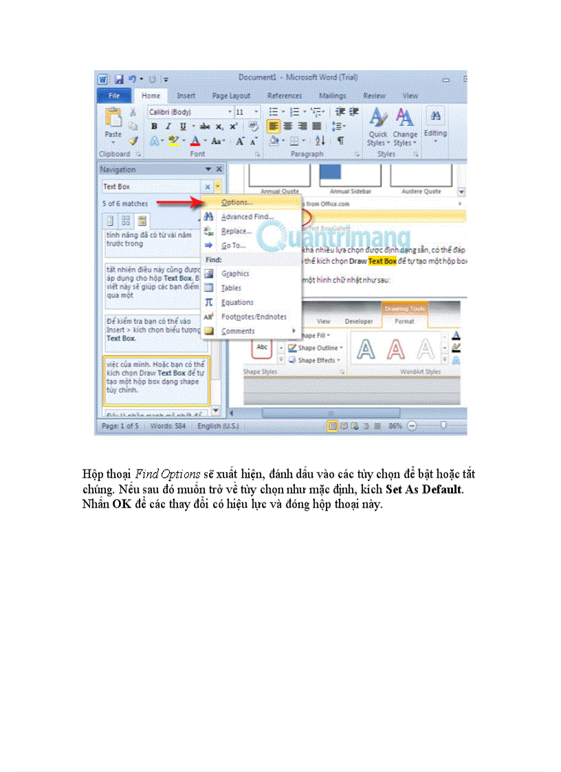 image for page Hướng dẫn sử dụng Navigation Pane trong Word 2010