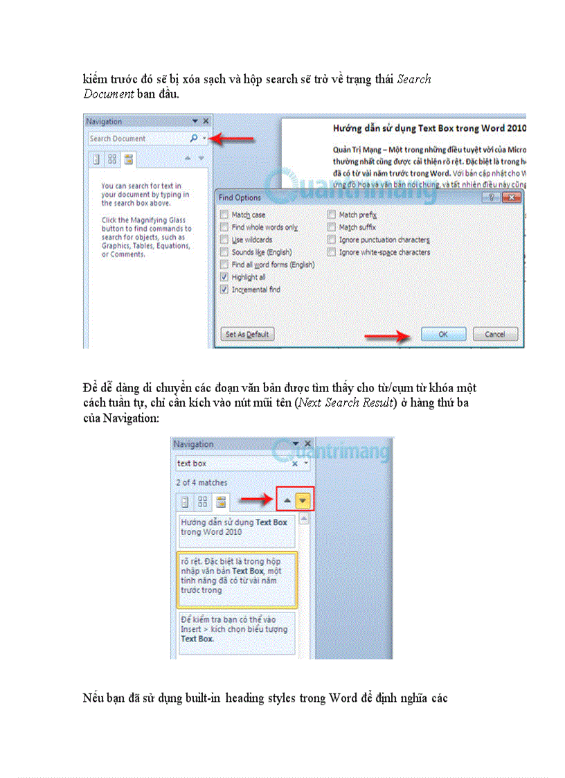 image for page Hướng dẫn sử dụng Navigation Pane trong Word 2010
