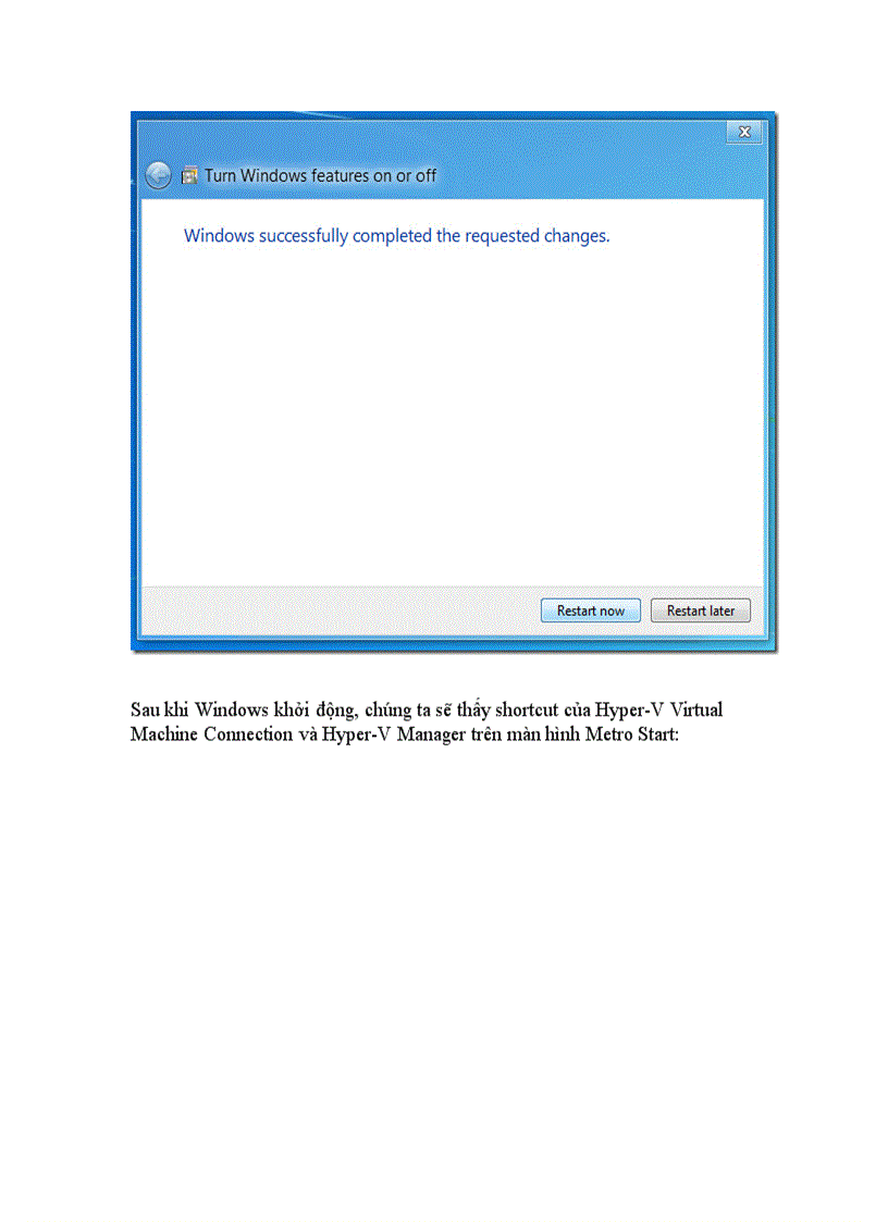 image for page Kích hoạt chế độ Hyper V Manager trong Windows 8