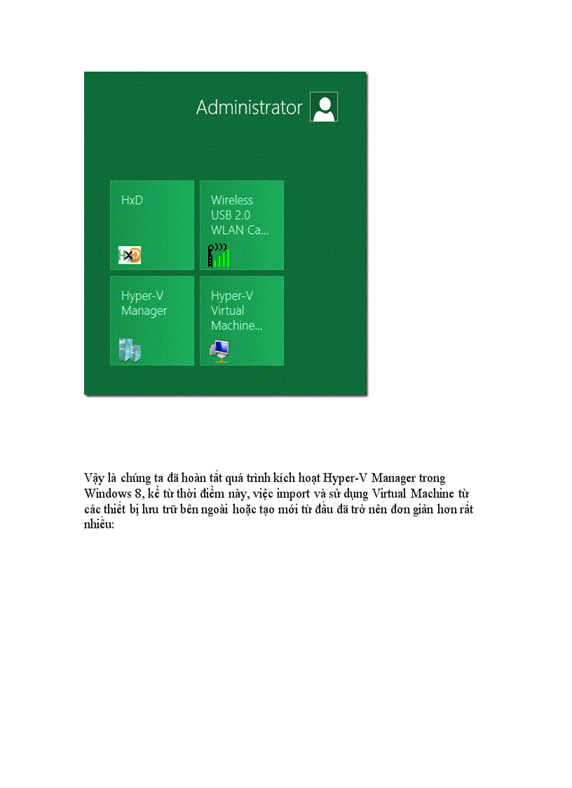 image for page Kích hoạt chế độ Hyper V Manager trong Windows 8