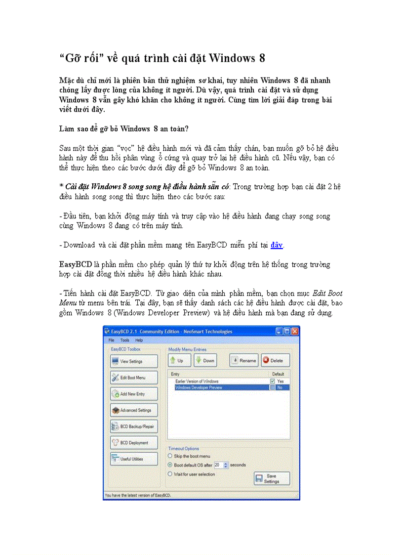 image for page Gỡ rối về quá trình cài đặt Windows 8