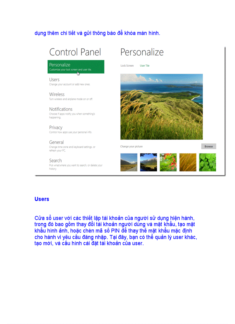 image for page Khám phá Control Panel Metro của Windows 8