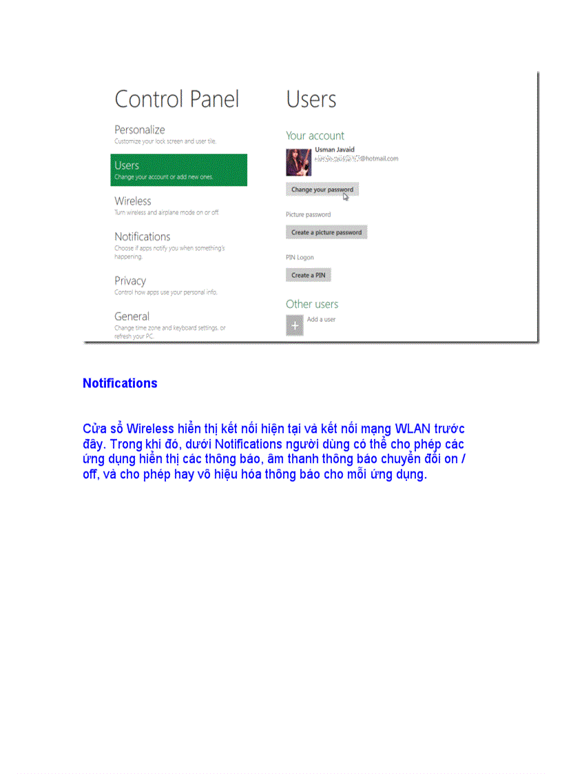 image for page Khám phá Control Panel Metro của Windows 8