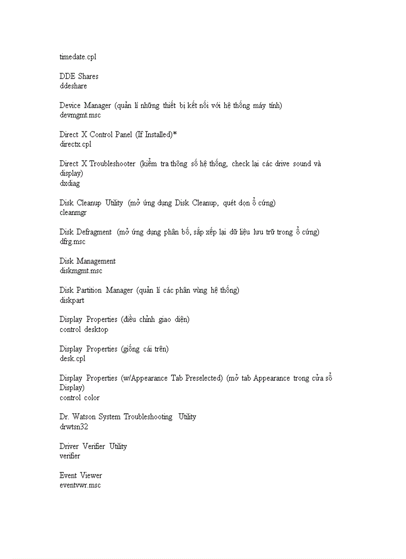 image for page 99 lệnh trong Run