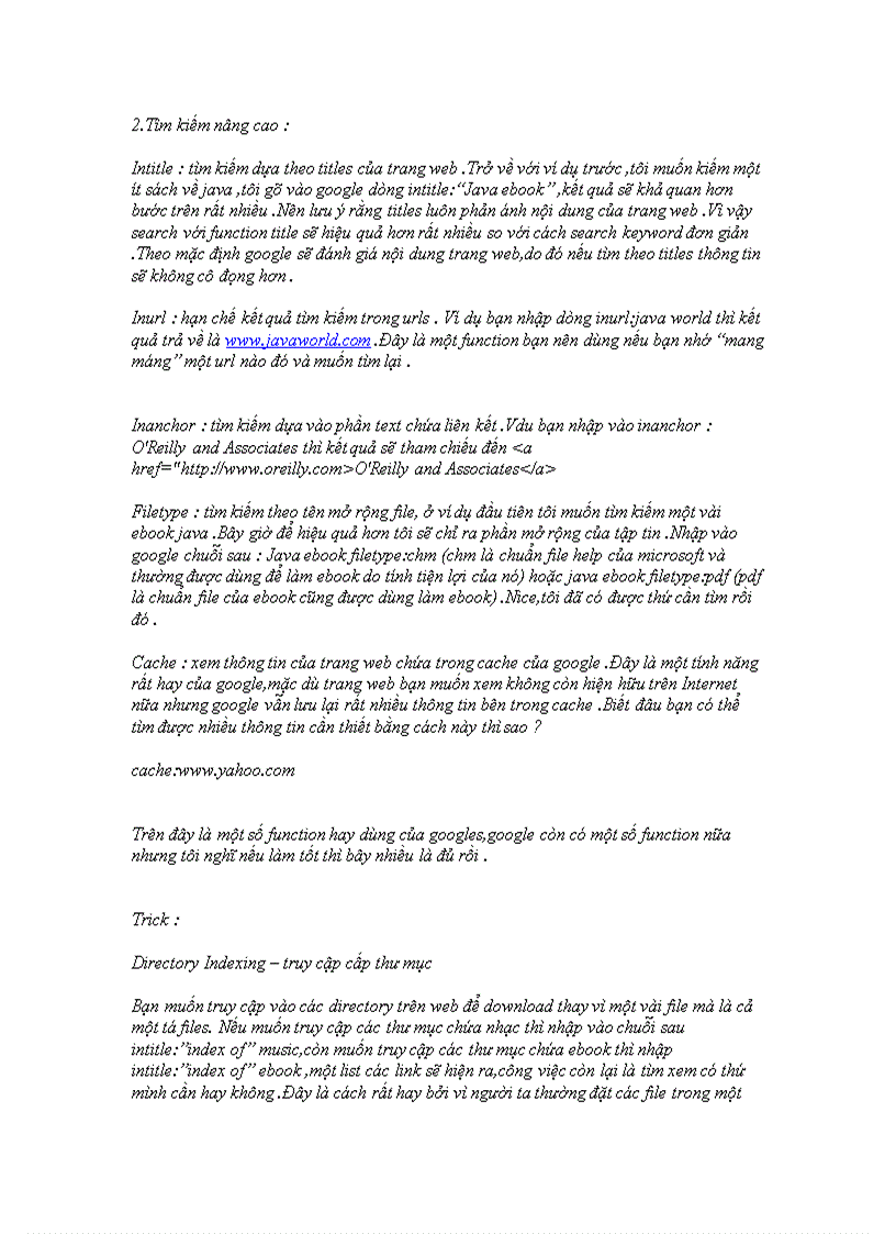 image for page Những thủ thuật tìm kiếm với Google