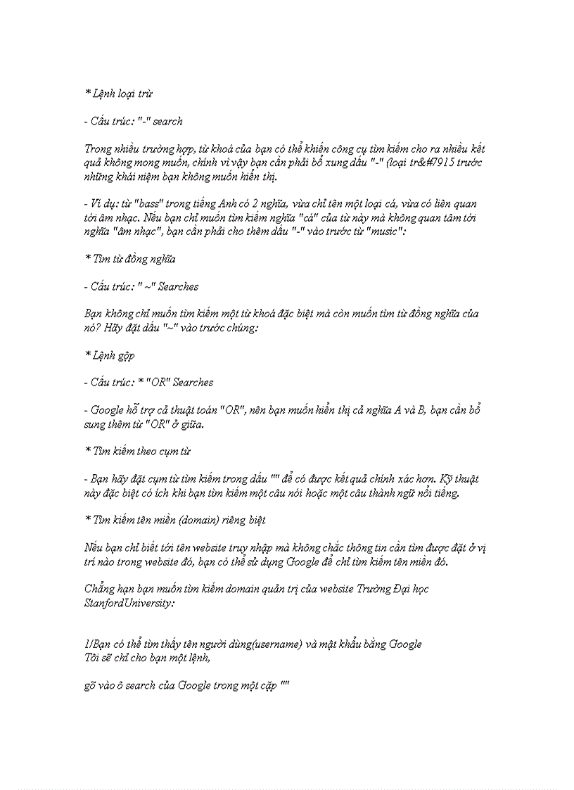 image for page Những thủ thuật tìm kiếm với Google