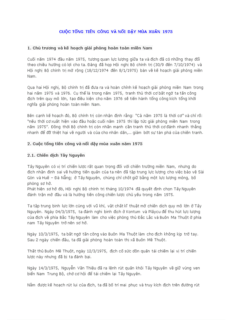 image for page Cuộc tổng tiến công và nổi dậy mùa xuân 1975
