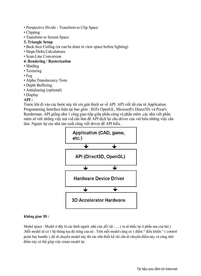image for page 3D graphic pipeline