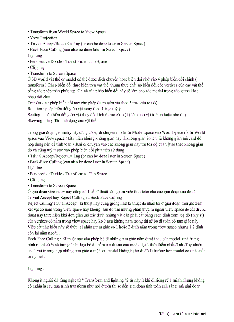 image for page 3D graphic pipeline