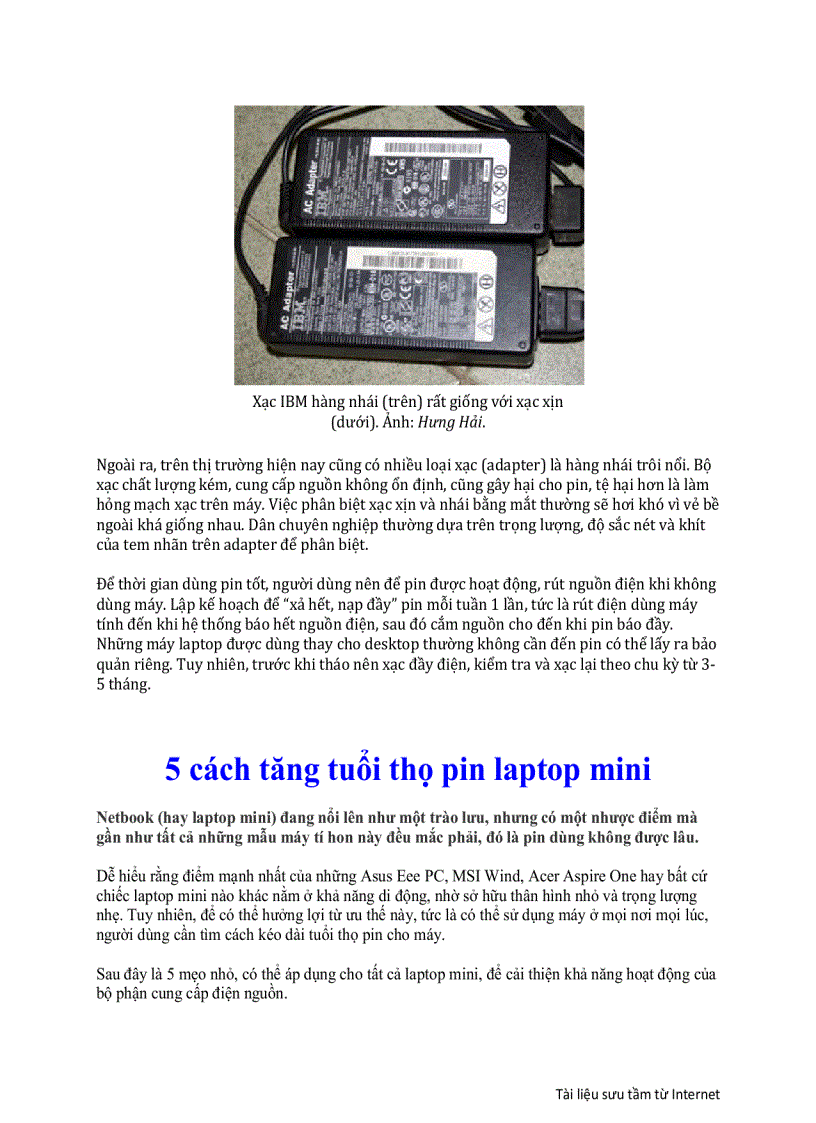 image for page Bí kíp sử dụng pin laptop