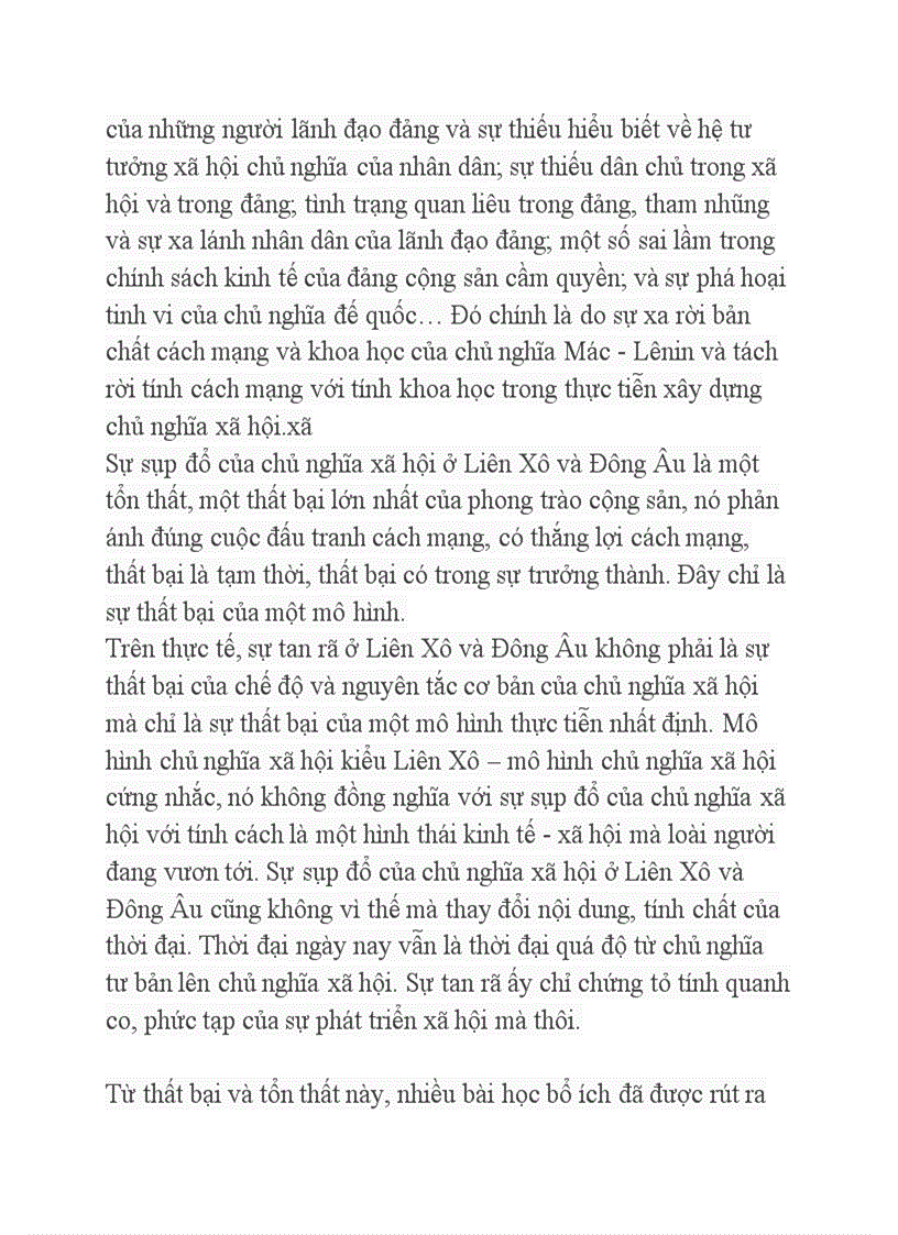 image for page Nguyên nhân khủng hoảng sụp đổ của chủ nghĩa xã hội ở liên xô và đông âu