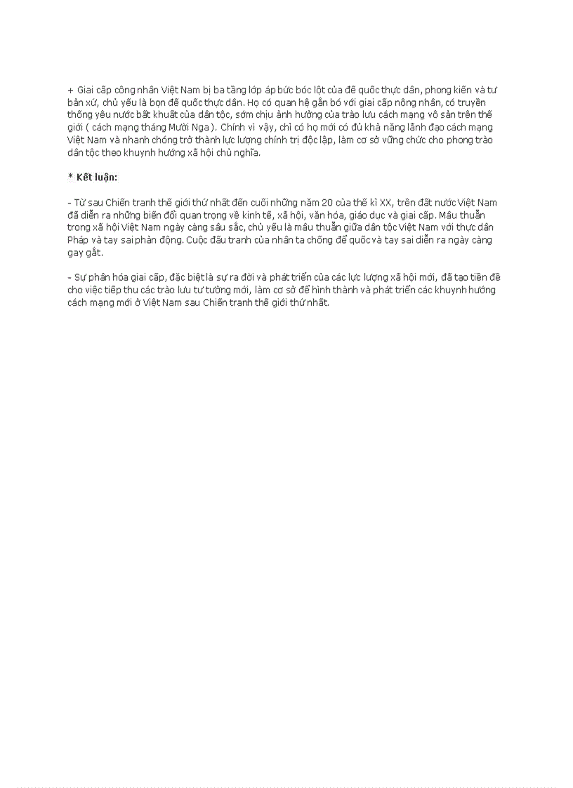 image for page Những chuyển biến mới về kinh tế và xã hội ở Việt Nam sau chiến tranh thế giới thứ nhất