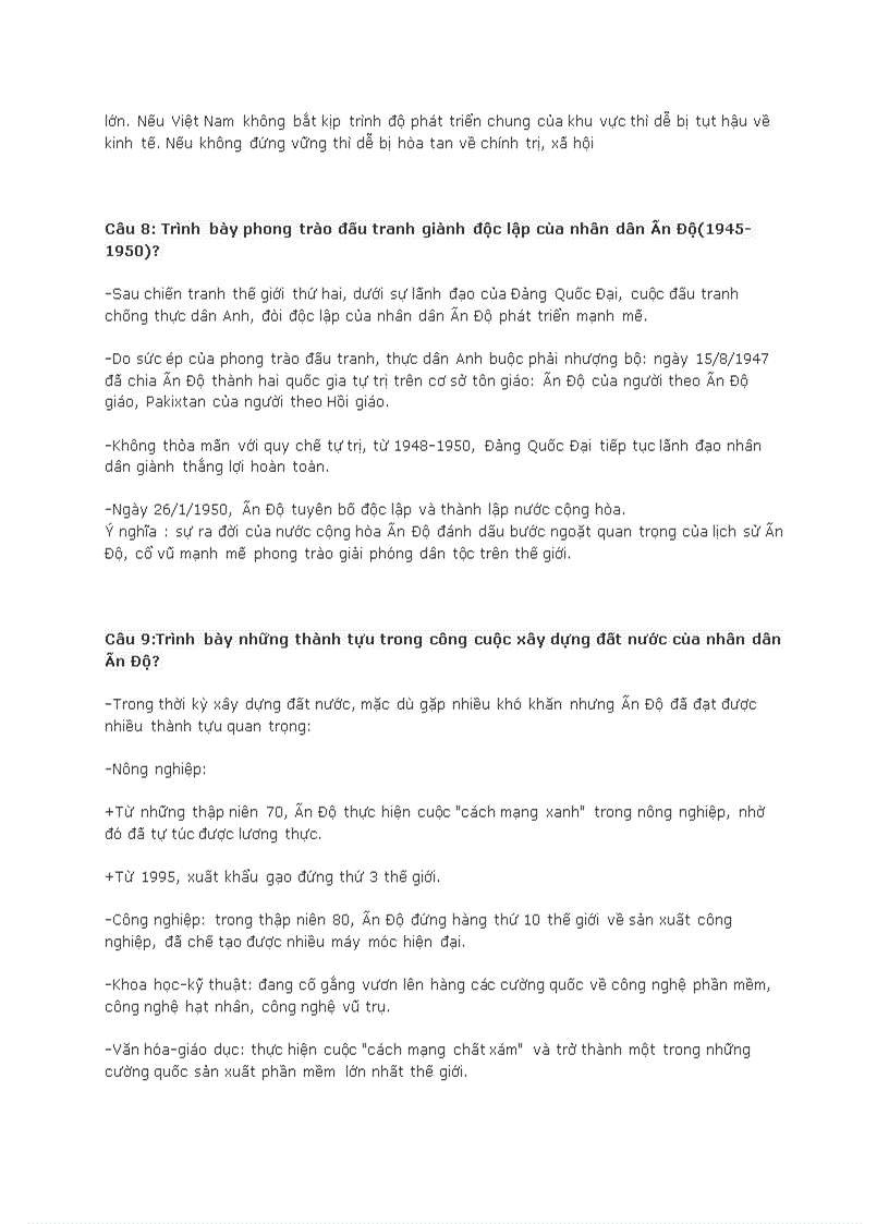 image for page Ôn tập Các nước Đông Nam Á và Ấn Độ