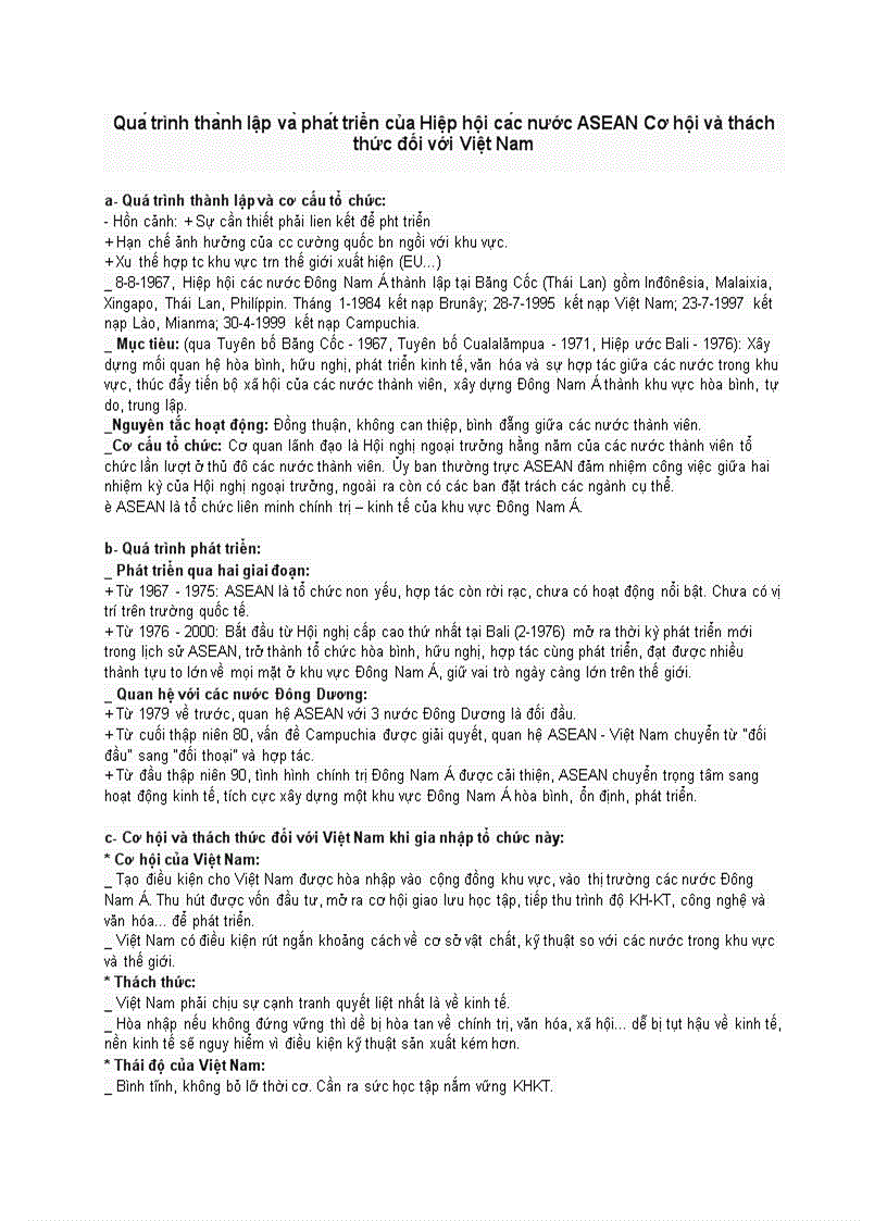 image for page Quá trình thành lập và phát triển của Hiệp hội các nước ASEAN Cơ hội và thách thức đối với Việt Nam