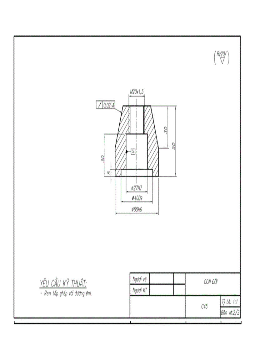 Đề thi cắt gọt kim loại 1 2