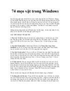 74 mẹo vặt trong Windows