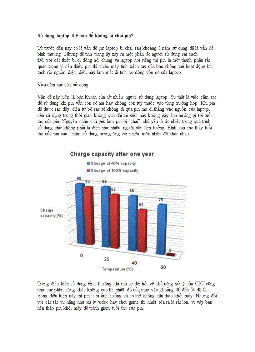 image for page Sử dụng laptop thế nào để không bị chai pin