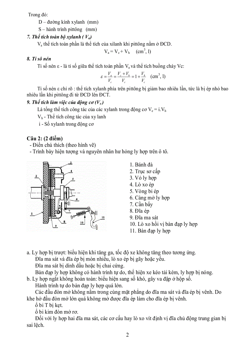 image for page Đáp án lý thuyết công nghệ ô tô 2