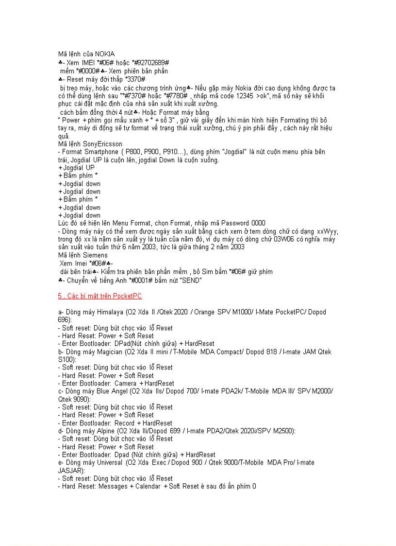 image for page Khóa Sim khóa mã khóa mạng và những mã lệnh khắc phục sự cố trong ĐTDĐ