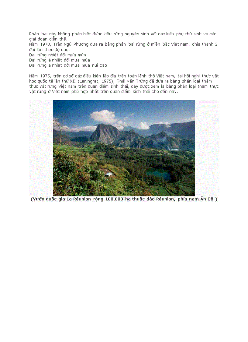 image for page Phân loại thảm thực vật rừng ở việt nam