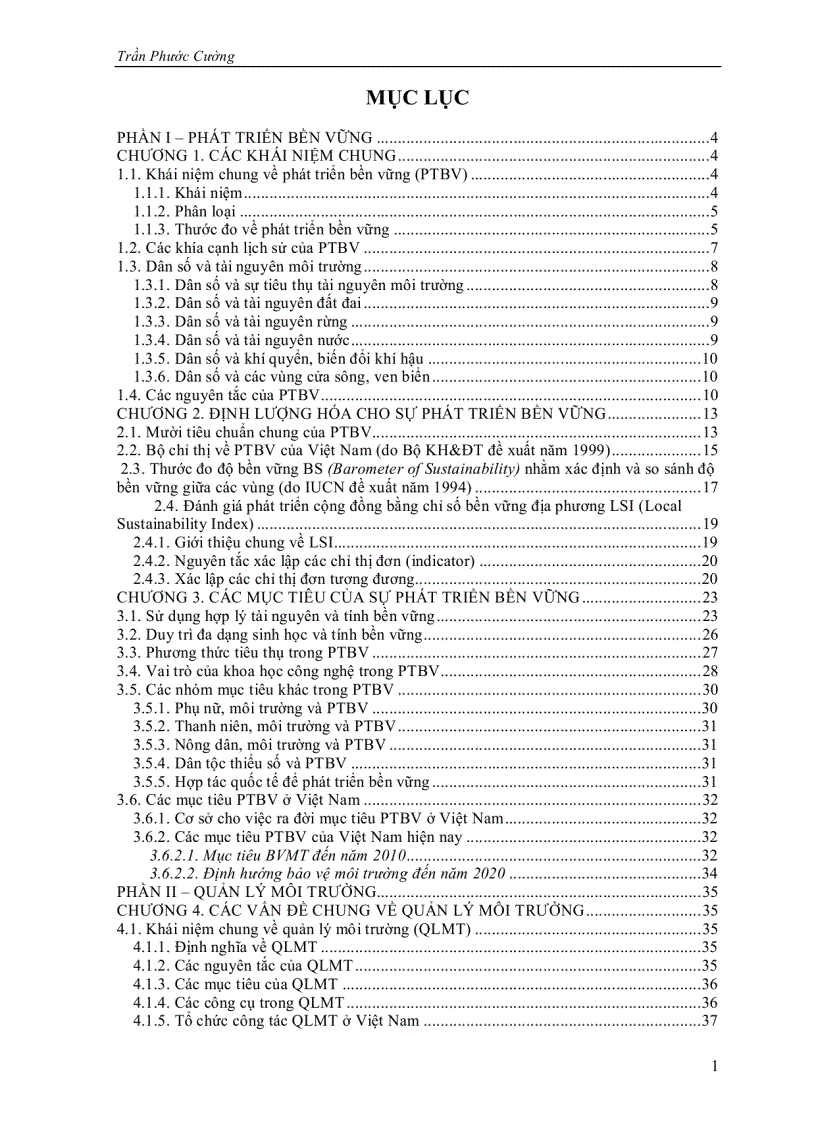 image for page Quản lý môi trường cho sự phát triển bền vững