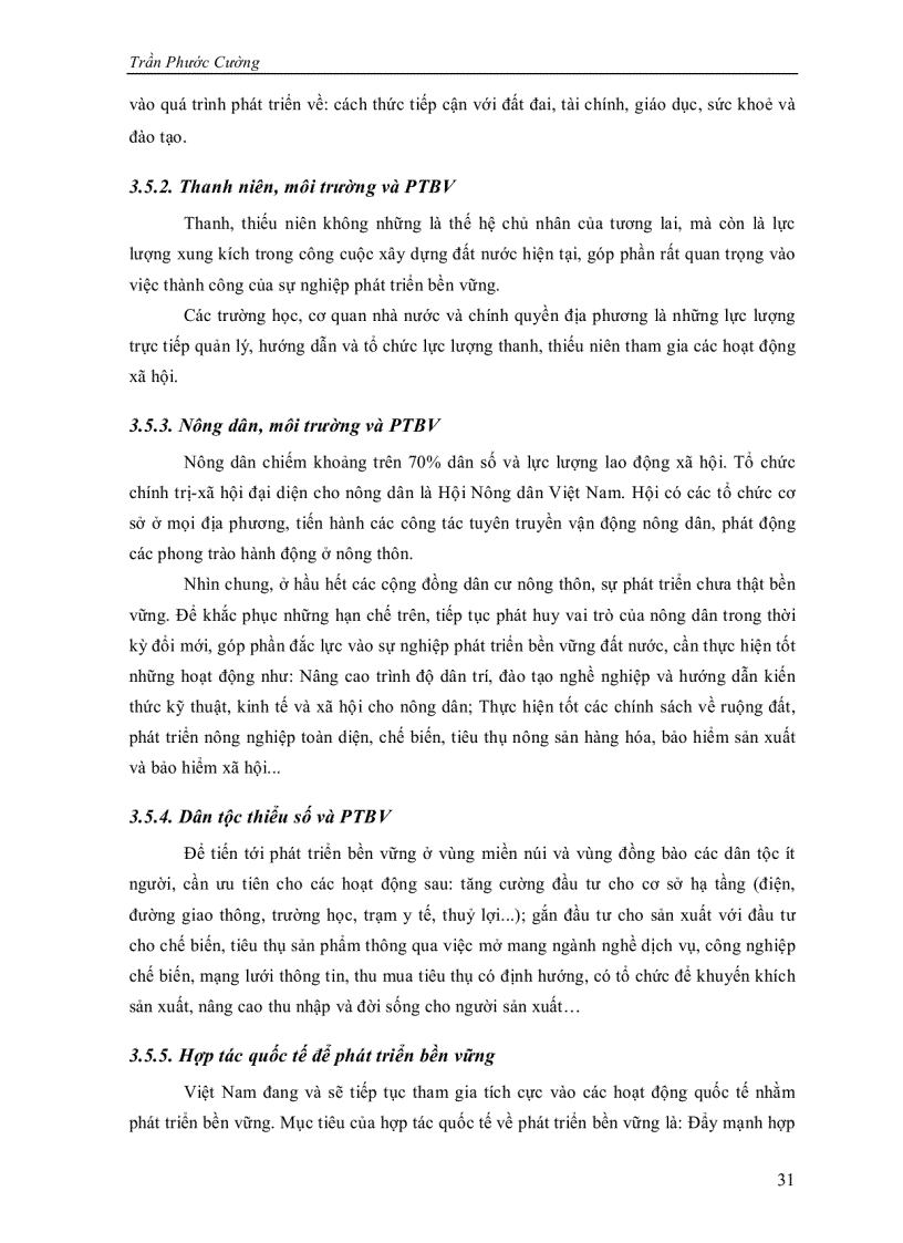 image for page Quản lý môi trường cho sự phát triển bền vững