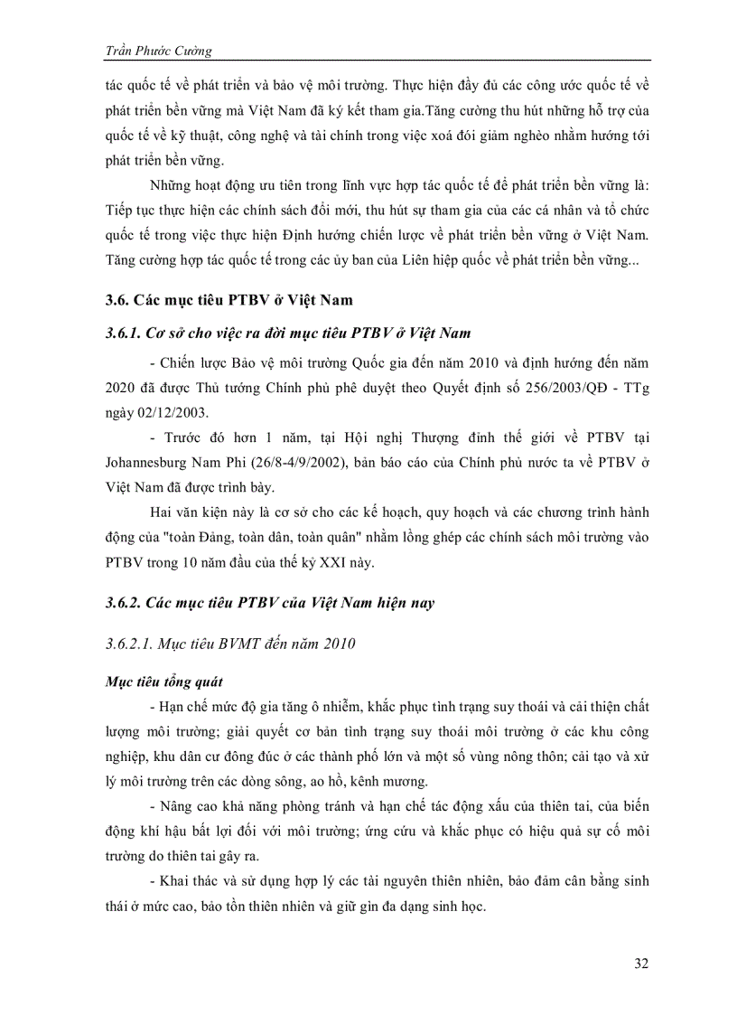 image for page Quản lý môi trường cho sự phát triển bền vững