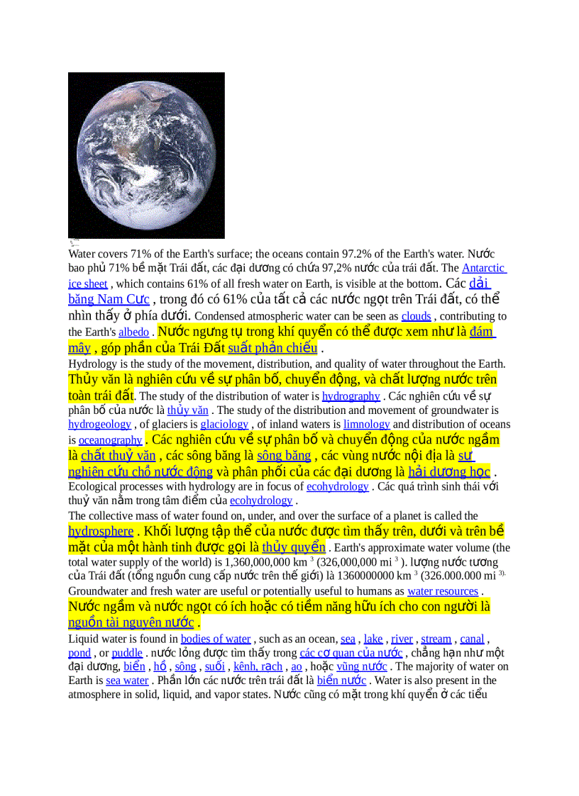 image for page Tầm quan trọng của nước