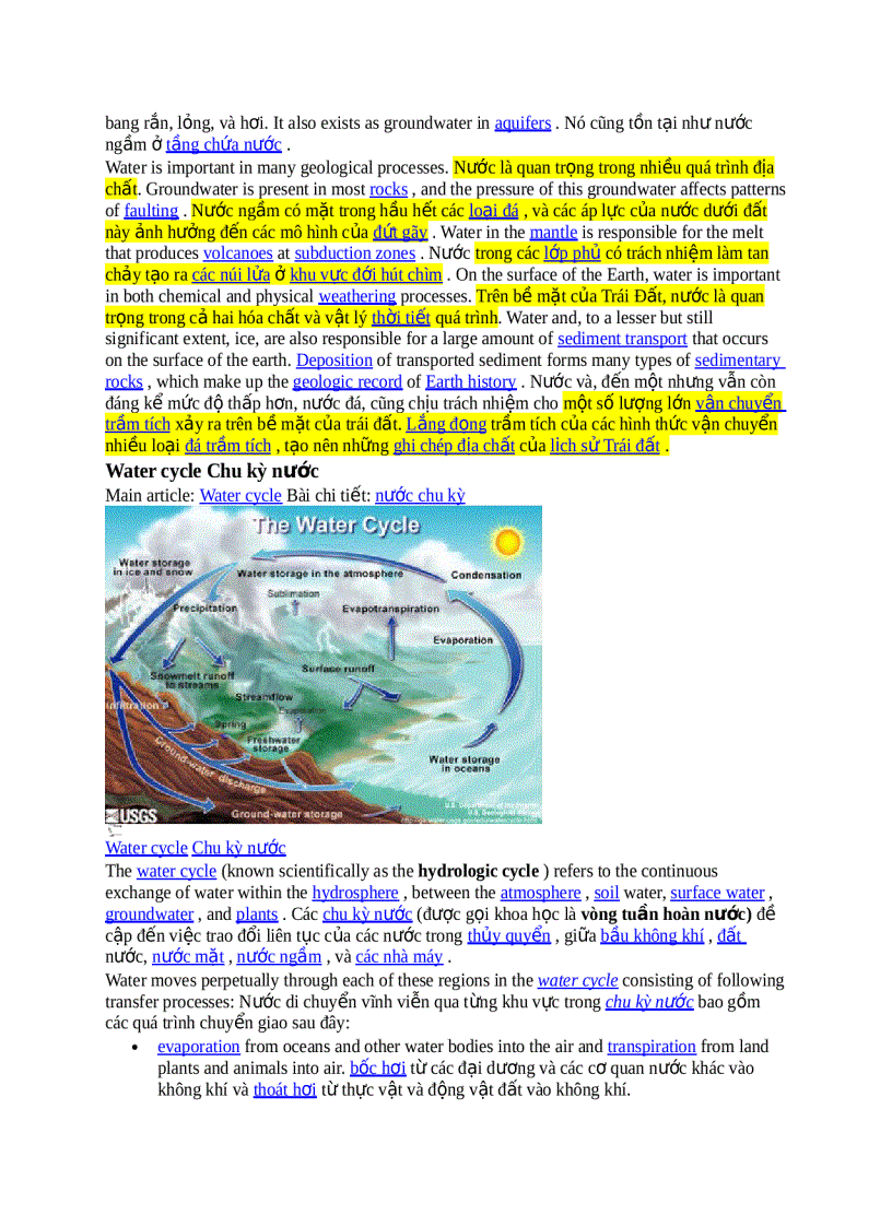 image for page Tầm quan trọng của nước