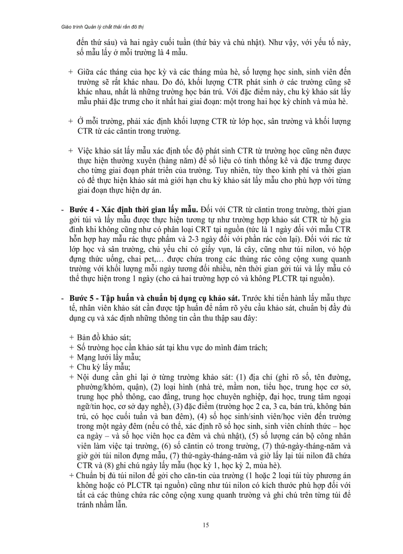 image for page Giáo trình môn quản lí chất thải rắn sinh hoạt