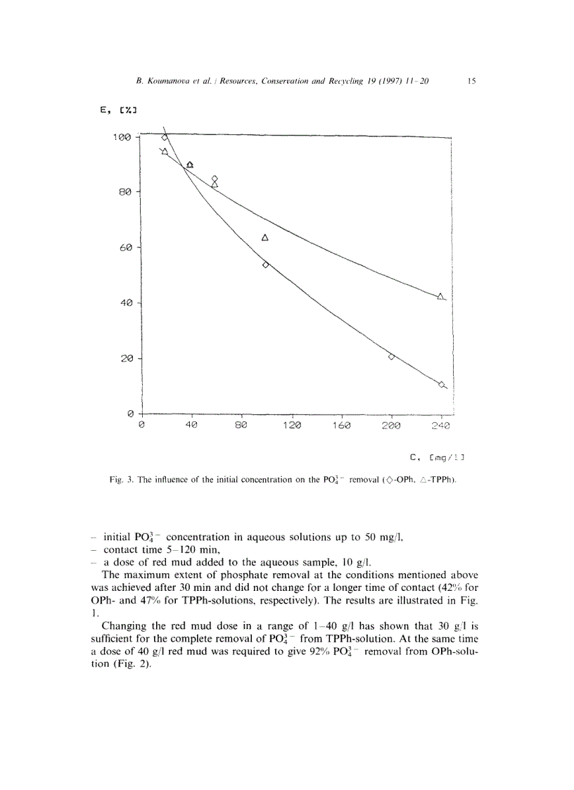 image for page Phosphate removal from aqueous solutions using red mud wasted in bauxite Bayer s process