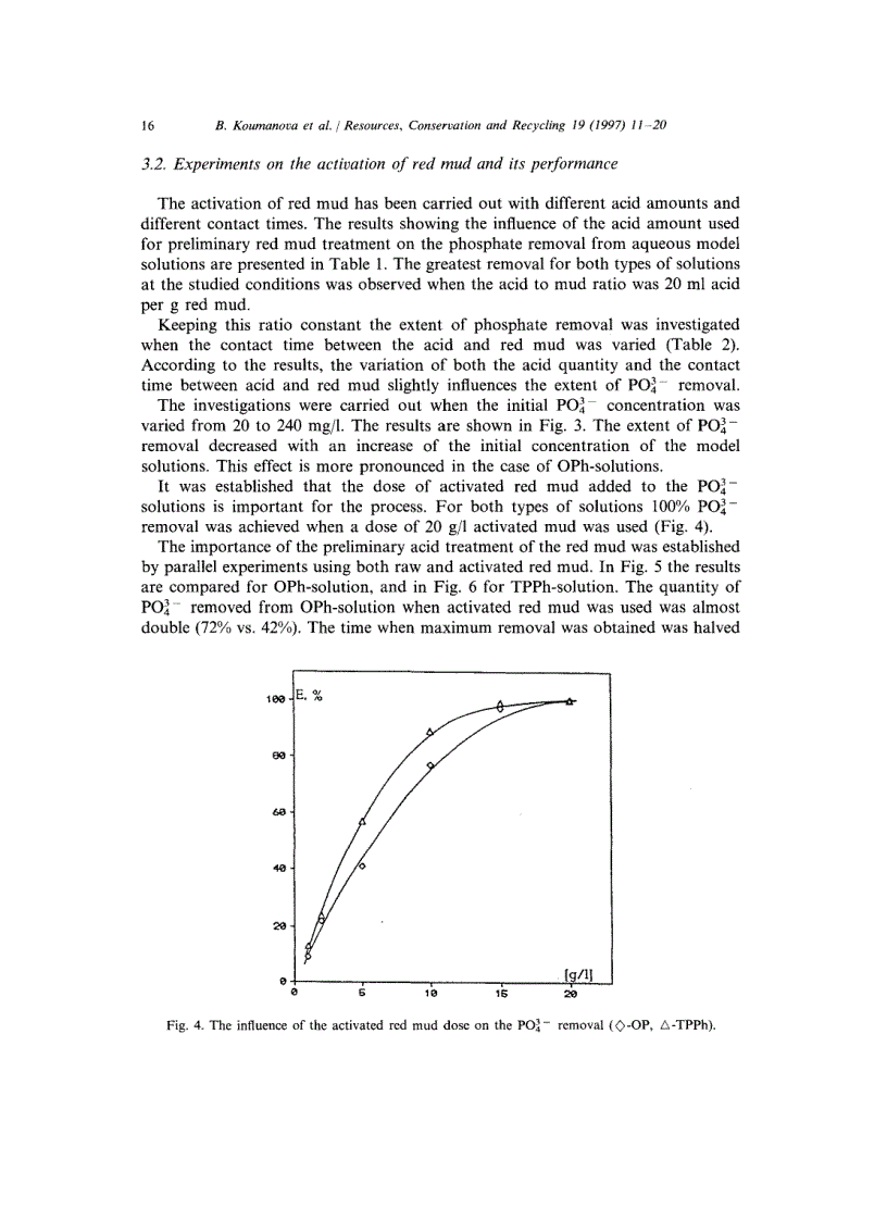 image for page Phosphate removal from aqueous solutions using red mud wasted in bauxite Bayer s process