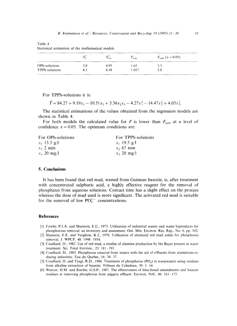 image for page Phosphate removal from aqueous solutions using red mud wasted in bauxite Bayer s process