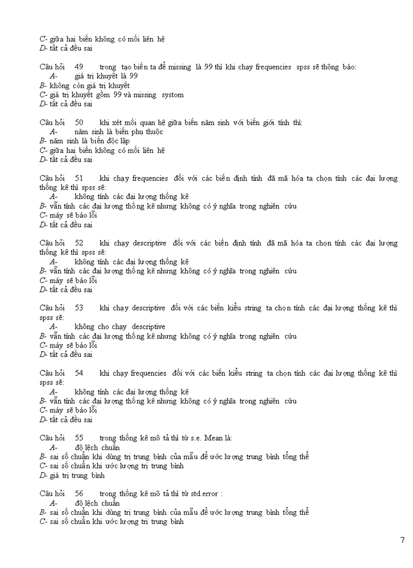 image for page Trắc nghiệm phần mềm spss
