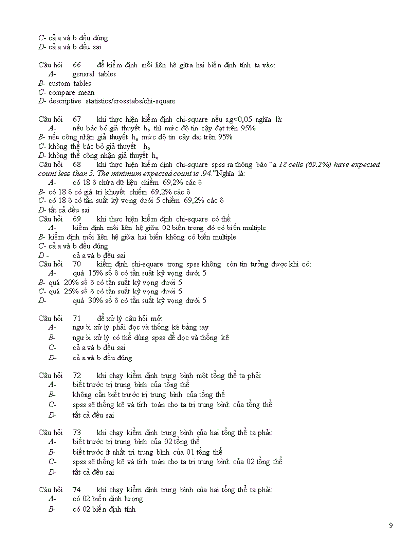 image for page Trắc nghiệm phần mềm spss