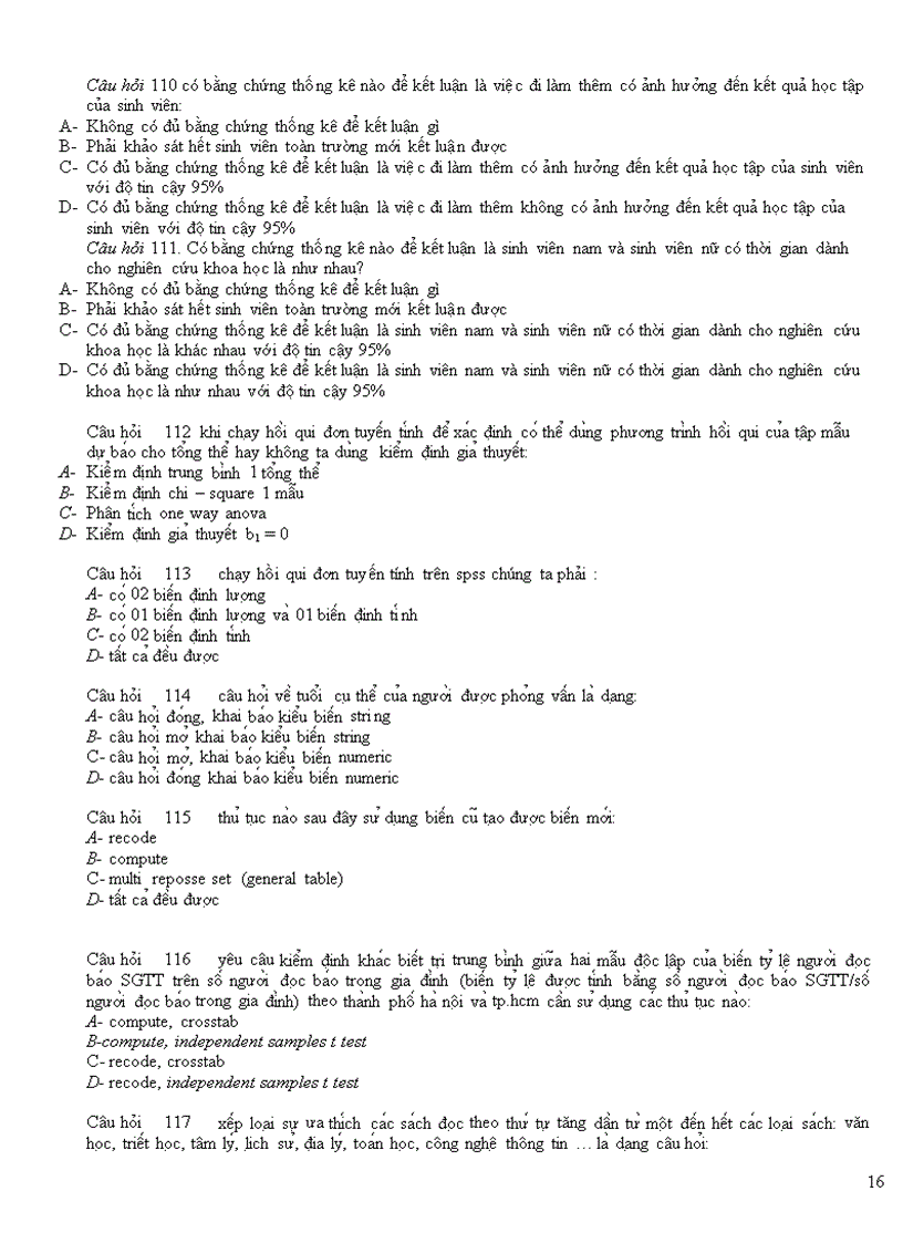 image for page Trắc nghiệm phần mềm spss