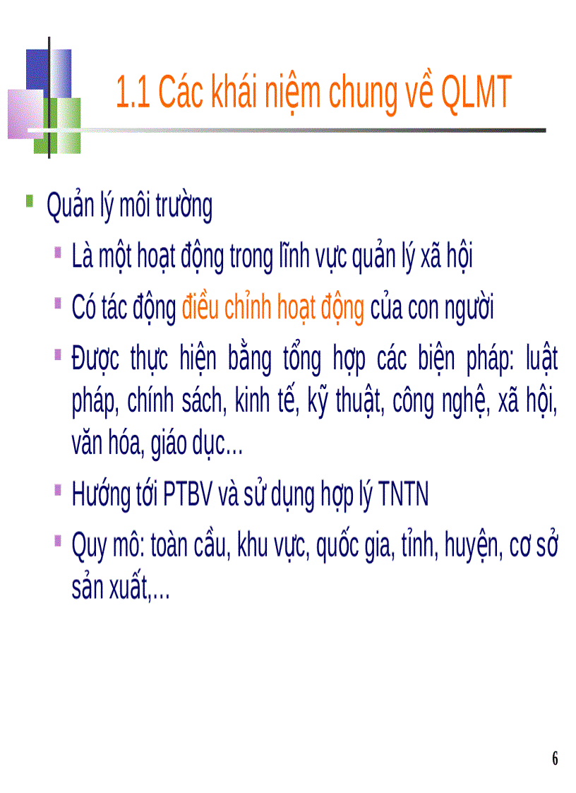 image for page Giáo trình quản lý chất lượng môi trường