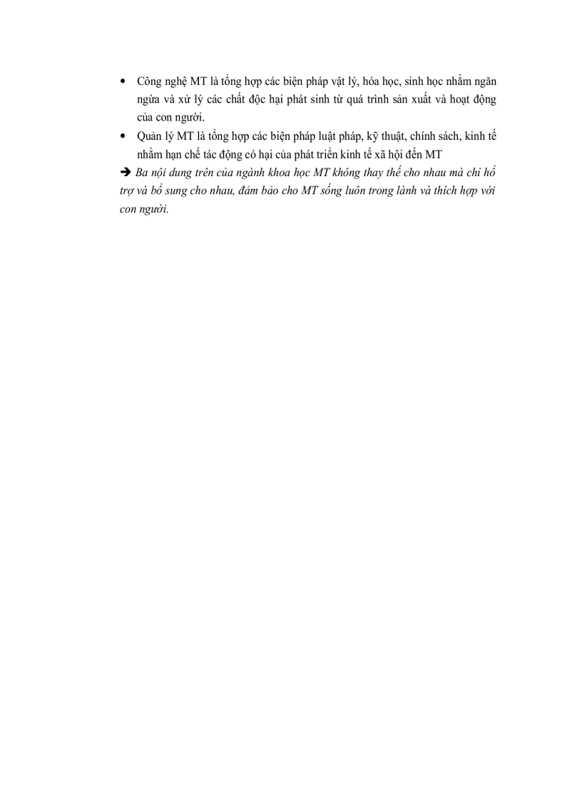 image for page Các chức năng chủ yếu của môi trường